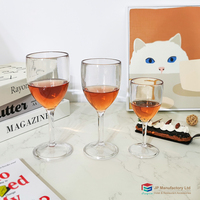 10oz incassable tige épaisse haute tulipe en forme de verre à vin en plastique PC verre à vin gobelet tasse pour la vente en gros