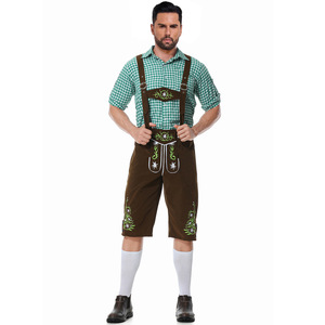 Trajes de Oktoberfest <span class=keywords><strong>para</strong></span> hombre, estilo bordado de <span class=keywords><strong>dos</strong></span> colores, festival de la cerveza bávara alemana, Cosplay, pantalones de Halloween <span class=keywords><strong>para</strong></span> hombre - Product Image 6