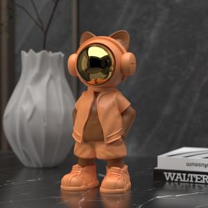 Artesanía de resina de astronauta Art Deco, adornos de escritorio decorativos suaves para el hogar, sala de estar, oficina, gabinete de vino, regalo de apertura perfecta - Product Image 4