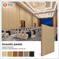 Panneau acoustique micro-perforé en MDF ignifuge WINEGO Red, NRC 0.8, placage bois, pour gymnases