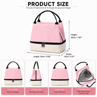 Sac à déjeuner isotherme imperméable en Oxford OEM/ODM, sac à déjeuner personnalisé en gros pour enfants, sac à déjeuner thermique portable pour femmes, sac à déjeuner de bureau