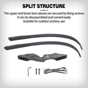 Рекурсивный лук для стрельбы из лука для спорта на открытом воздухе стрелы для охоты вынос деревянная ручка стойки ламинированные конечности 60 дюймов метка охотничье оборудование - Product Image 5