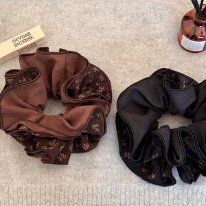 Bandeau pour cheveux double couche couleur café pour femme, 16 cm, pour usage quotidien et soirées de gala, collection automne/hiver - Product Image 4