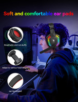 Ensemble de jeu complet TF810 pour PC, clavier RGB, souris 2400 DPI, casque 40 mm, grand tapis de souris 30x25 cm, filaire USB, pour la maison, le bureau et les e-sports