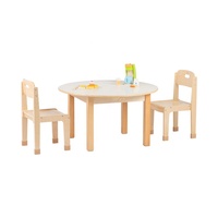 Meubles de classe pour maternelle, table et chaises pour enfants en forme de croissant, table d'activités en bois en forme de demi-lune, équipement