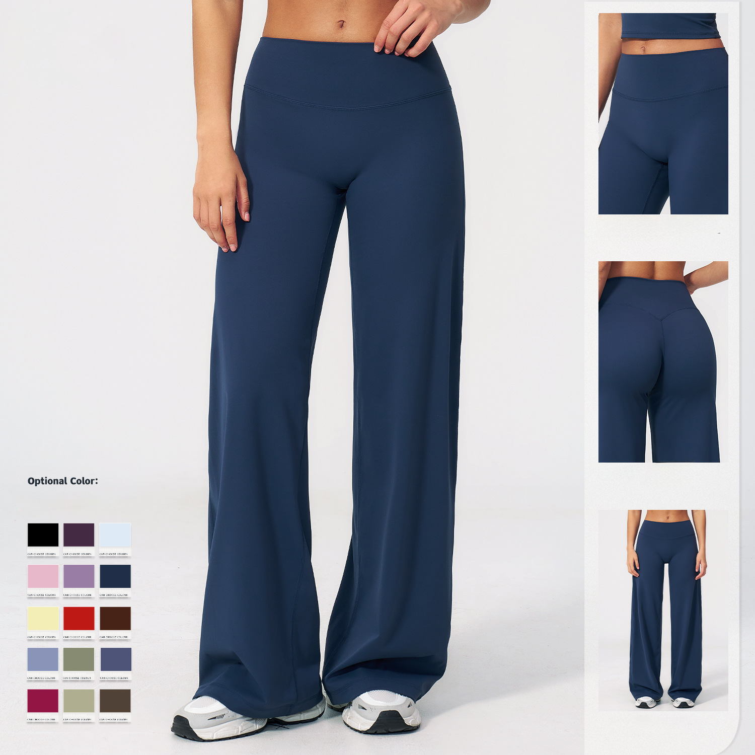 Women High Waist Flare Leggings Yoga Pants Breathable Athletic Workout Gym Casual Sports Wide Leg Leggings Sports Loose Pants
