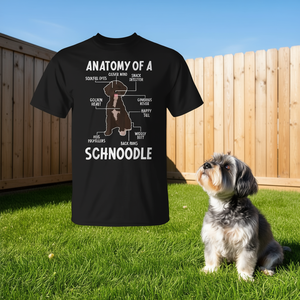 Camiseta con diseño de anatomía de un perro Schnoodle para propietarios de Schnoodle y regalos para papás - Product Image 3