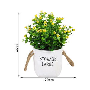 Planta Artificial Verde en Maceta con Cordón de Almacenamiento, Maceta Grande para Decoración de Sala de Estar - Product Image 5