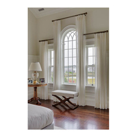 Ventanas de Aluminio con Certificado CE, Diseño Arqueado, Vidrio de Media Luna, Ventanas Exteriores para Casa