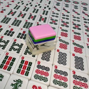 Tuiles de Mahjong américaines de luxe – Acrylique multicouche artisanal avec feuille d'or - Product Image 2