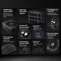 Promo Panas Vortexis 2000W 3000W PSU 80 PLUS Platinum 3x 12V-2x6 Native PCIe 5.1 untuk Server AI GPU Server Mining