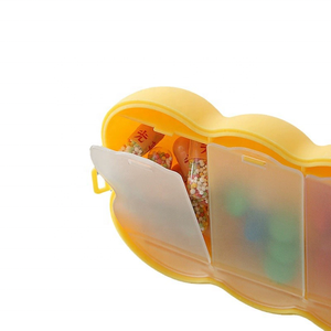 Wholesale Portable 6 Compartments Cloud Shape <b>Box</b> Organizer <b>Plastic</b> Convenient <b>Storage</b> Cases with Elegant Design for Pill - Product Image 3