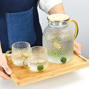 Hittebestendige Borosilicaatglas Gemaakt Multi Functionele Pitcher Met Glas Gebruikt Voor Thee Of Sap