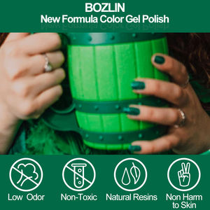 Vernis à <span class=keywords><strong>ongles</strong></span> en gel BOZLIN Green Series, marque privée, <span class=keywords><strong>semi</strong></span>-<span class=keywords><strong>permanent</strong></span>, couleur verte vegan, gel à <span class=keywords><strong>ongles</strong></span> à faire tremper, gel UV pour <span class=keywords><strong>ongles</strong></span> - Product Image 4
