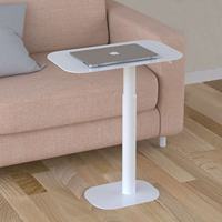 Mesa de centro moderna para el hogar con patas neumáticas ajustables en altura, fácil montaje, mesa auxiliar para sofá/cama, hierro, 30 kg