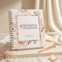 Carnet de planification de mariage A4 de luxe personnalisé avec couverture rigide et spirale, 8*10 pouces, organisateur et livre d'or de mariage, papier d'impression