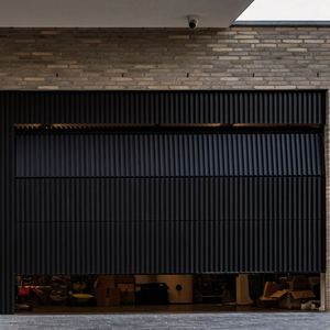 Mỹ Sang Trọng 16x7 Slat Kết Hợp Cửa Nhà Để Xe Hiện Đại Điện Được Xây Dựng Trong Gỗ Xuất Hiện Kết Cấu Windproof Biệt Thự Sợi Thủy Tinh - Product Image 2