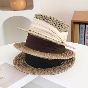 2025 Summer New Arrival Hand Made Seagrass Straw Boater <b>Hat</b> <b>for</b> Women Beach Fashion Sun Shade Dress - Product Image 1