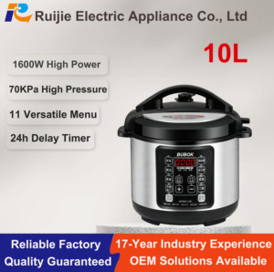 Cuisinière à pression électrique intelligente en acier inoxydable, best-seller, avec fonction de réservation, cuisinière intelligente, cuisinière instantanée, 10L - Product Image 1
