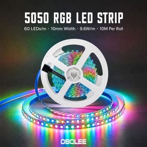 Bande LED RGB 5050 12V 60 Pixels/m 60 LED/m Programmable, Effet de poursuite des couleurs, Étanche IP65 - Product Image 2