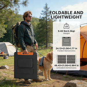 Paneles Solares Plegables ALECTER de 100W, Negros, Portátiles, ETFE, 23% de Alta Eficiencia, Suministro de Energía de Emergencia, para Campismo al Aire Libre, Precio de Fábrica - Product Image 2