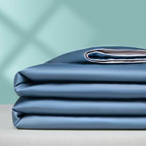 Couette d'été en lyocell lavée bicolore unie, ensemble de literie quatre pièces rafraîchissant, lavable en machine, couette climatisée - Product Image 2