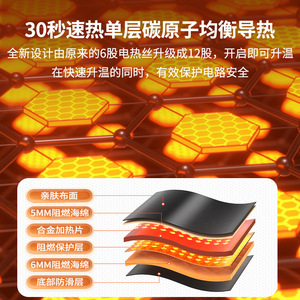 เบาะรองนั่งในรถยนต์แบบอุ่น 12V หนัง PU เย็บลายเพชร แผ่นรองนั่งสำหรับฤดูหนาว - Product Image 5