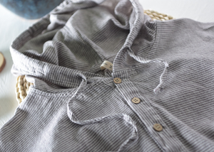 Tùy Chỉnh 55% Linen 45% Cotton Màu Tự Nhiên Hoodies Áo Thun Nam Hoodies & Áo Nỉ - Product Image 5