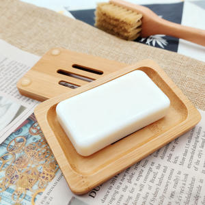 Jabonera de bambú portátil al por mayor superficie natural personalizable jabonera de madera bandeja de drenaje para almacenamiento de <span class=keywords><strong>baño</strong></span> para hotel en casa - Product Image 1