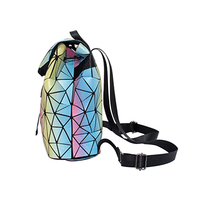 Sac à dos en cuir réfléchissant pour femme, pochette holographique à la mode, 1 pièce/sac en poly + fermeture éclair en Carton, 1 pièce