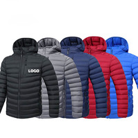 OEM 2025 Nouvelle veste matelassée en duvet de coton pour homme, chaude pour l'hiver, à capuche, épaisse, avec logo personnalisé
