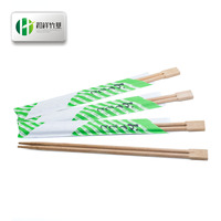 Baguettes jetables en bambou carbonisé Tensoge avec logo personnalisé, 210 mm et 240 mm, emballage papier