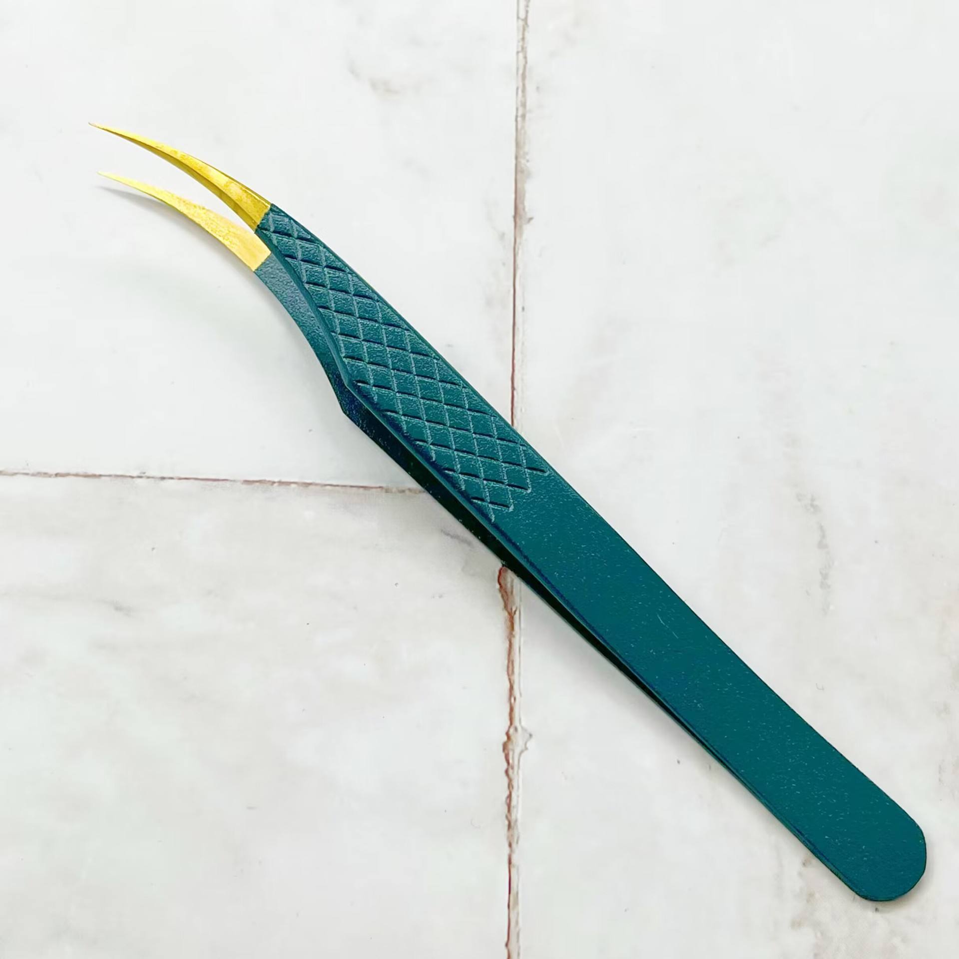 (Sand Green Gold Mesh Pattern) Dolphin Clip