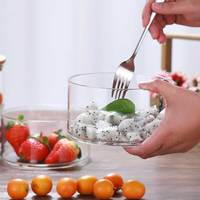 Contenedor hermético surtido de cocina de borosilicato alto, juego de tarros de almacenamiento de vidrio apilables de 3 capas con tapa de Bambú