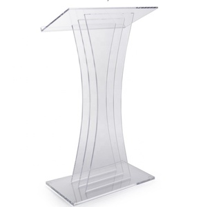 Workshop Series Acrylic Podium for <strong>Floor</strong> Rubber Feet Clear Acrylic <strong>Display</strong> <strong>Stand</strong> for Speech Factory Wholesale - Product Image 1