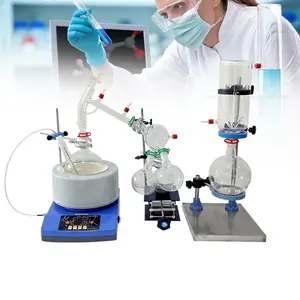 Simples destilação óleo essencial vidro molecular destilação caminho curto para laboratório