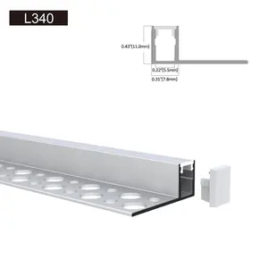 Pour plafond mur lampe linéaire intégré Alu profil extrusion canal cadre encastré LED bande lumineuse aluminium LED profil