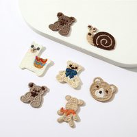 Patch brodé personnalisable avec logo en forme d'ours en peluche pour sac, veste, étui de téléphone, cheveux, chaussures, chaussettes, pull, denim, techniques de tissage, dentelle
