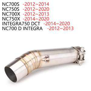 Tubo de escape de motocicleta Slip-On para NC700X NC700S NC750X NC750S <span class=keywords><strong>NC</strong></span> <span class=keywords><strong>750</strong></span> DCT 2012 - 2020, tubo de conexión delantero central - Product Image 2