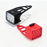LED-Fahrradbeleuchtungs-Set mit Vorder- und Rücklicht, Doppelte 1200mAh-Batterie, 13 Modi, Silikonhülle für Straßen- und Mountainbikes