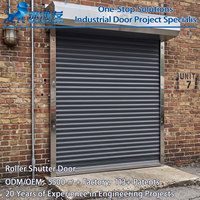 Portes de sécurité en aluminium pour devantures de magasins, anti-rouille, résistantes à la corrosion, avec volets roulants électriques