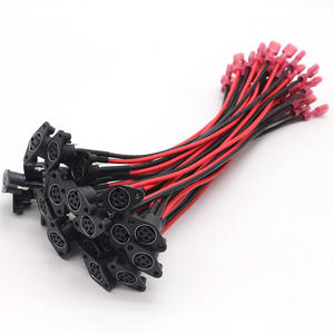 4 Pin DIN Female Socket to Red Black Crimp Terminal <b>Cable</b>, Power Harness for Electronic Equipment - Product Image 5