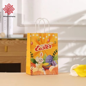 Baoren กระเป๋ากระดาษคราฟท์ของขวัญปาร์ตี้ไข่กระต่ายเทศกาลอีสเตอร์ถุงกระดาษของที่ระลึกถุงของขวัญวันหยุดขายส่งปรับแต่งได้อย่างเต็มที่ - Product Image 6