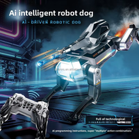 Perro Robot Inteligente con Simulación de IA, Recargable, Control Remoto Eléctrico, Perro Robot Acrobático Programable, Juguete para Niños