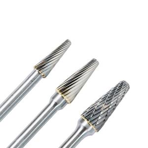 Fraise rotative conique à tête ronde de type L, simple ou double coupe, pour le meulage, le débavurage et la découpe - Product Image 6