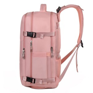 Gran capacidad impermeable poliéster cremallera moda hombres mujeres viaje ordenador mochila llevar maleta con USB peso ligero - Product Image 3