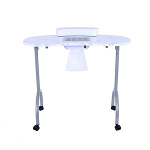 Portable Folding Nail Table with Dust Collector & Hand Rest — Mobile Nail Technician Workstation - Product Image 2