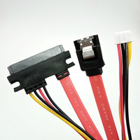 Computer Power Supply PH20 Small 4-Pin + SATA Adapter Copper Integrated Hard Drive/Optical Drive Data Cable 7+15P