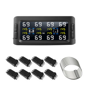 Système de surveillance de la pression des pneus spécial pour remorque de camping-car à 8 roues, moniteur solaire, fuite d'air en temps réel, alarme de haute température - Product Image 1