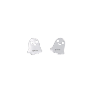 Pendientes de tuerca con diseño de fantasma de dibujos animados Dv3.8s, aleación de oro blanco, joyería de moda unisex linda - Product Image 1